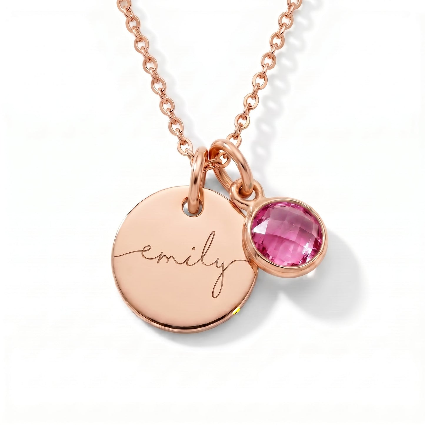 Gepersonaliseerde naamketting met geboortesteen
