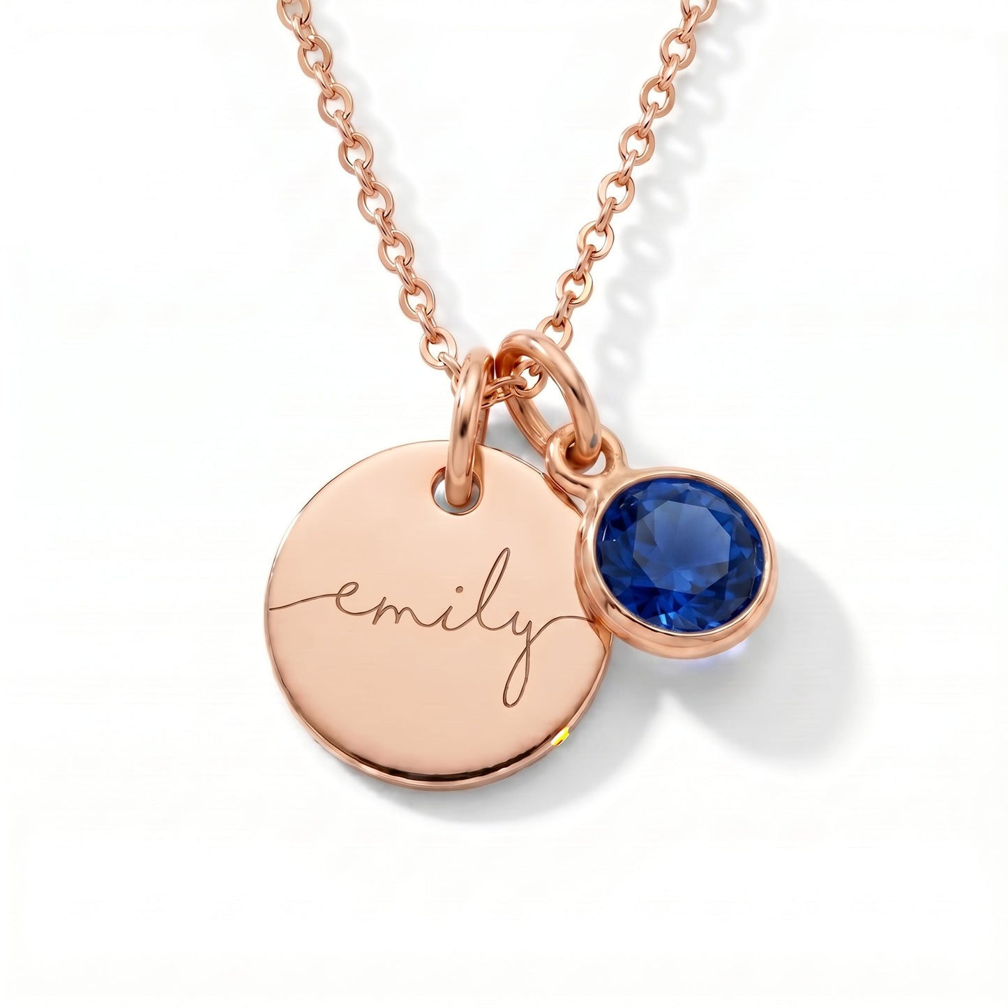 Gepersonaliseerde naamketting met geboortesteen