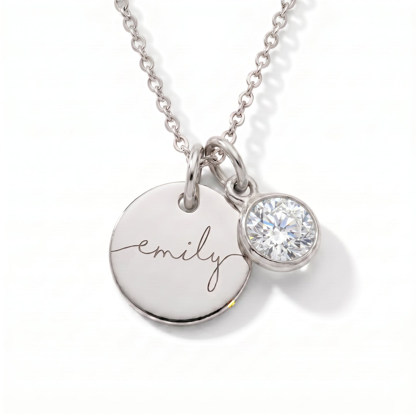 Gepersonaliseerde naamketting met geboortesteen