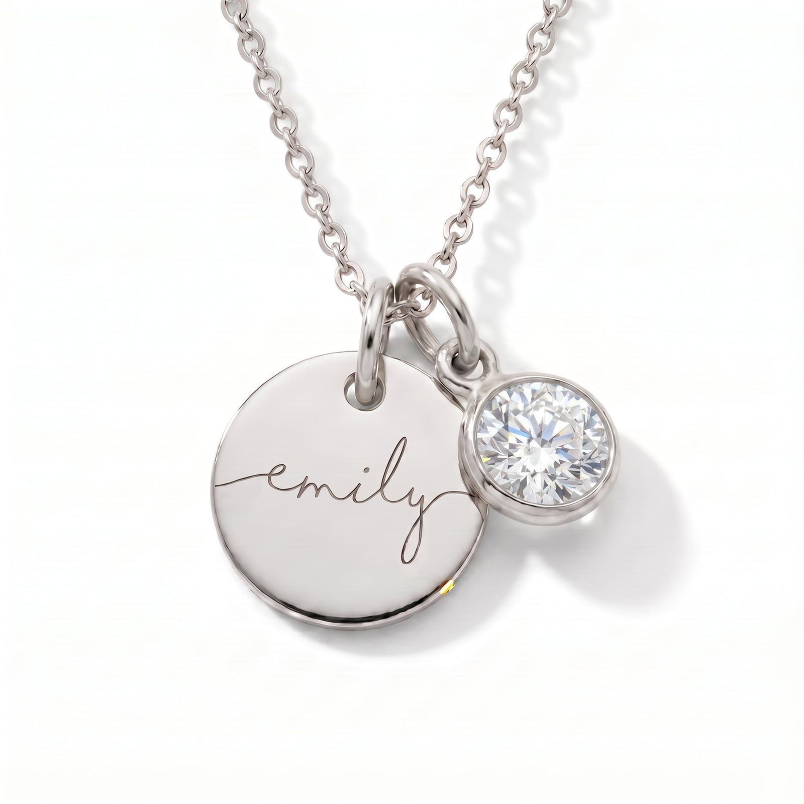 Gepersonaliseerde naamketting met geboortesteen
