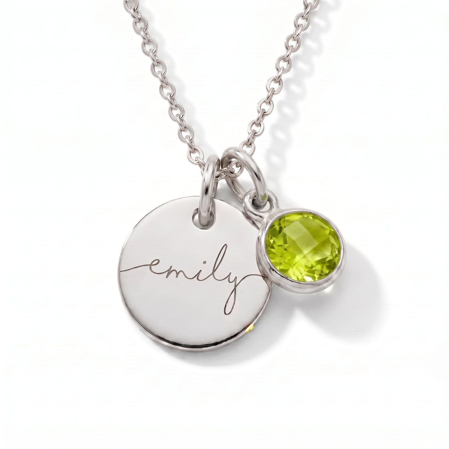 Gepersonaliseerde naamketting met geboortesteen