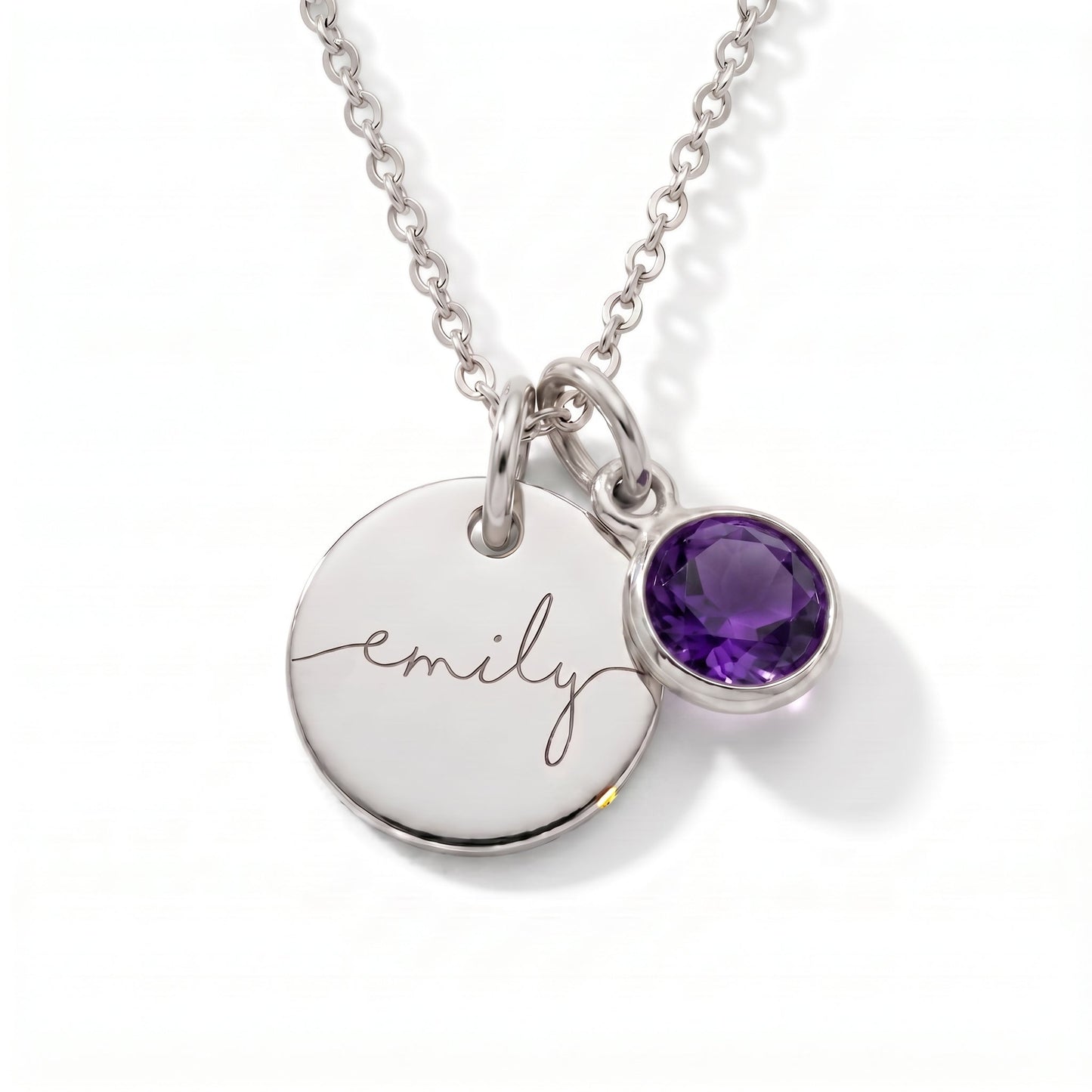 Gepersonaliseerde naamketting met geboortesteen
