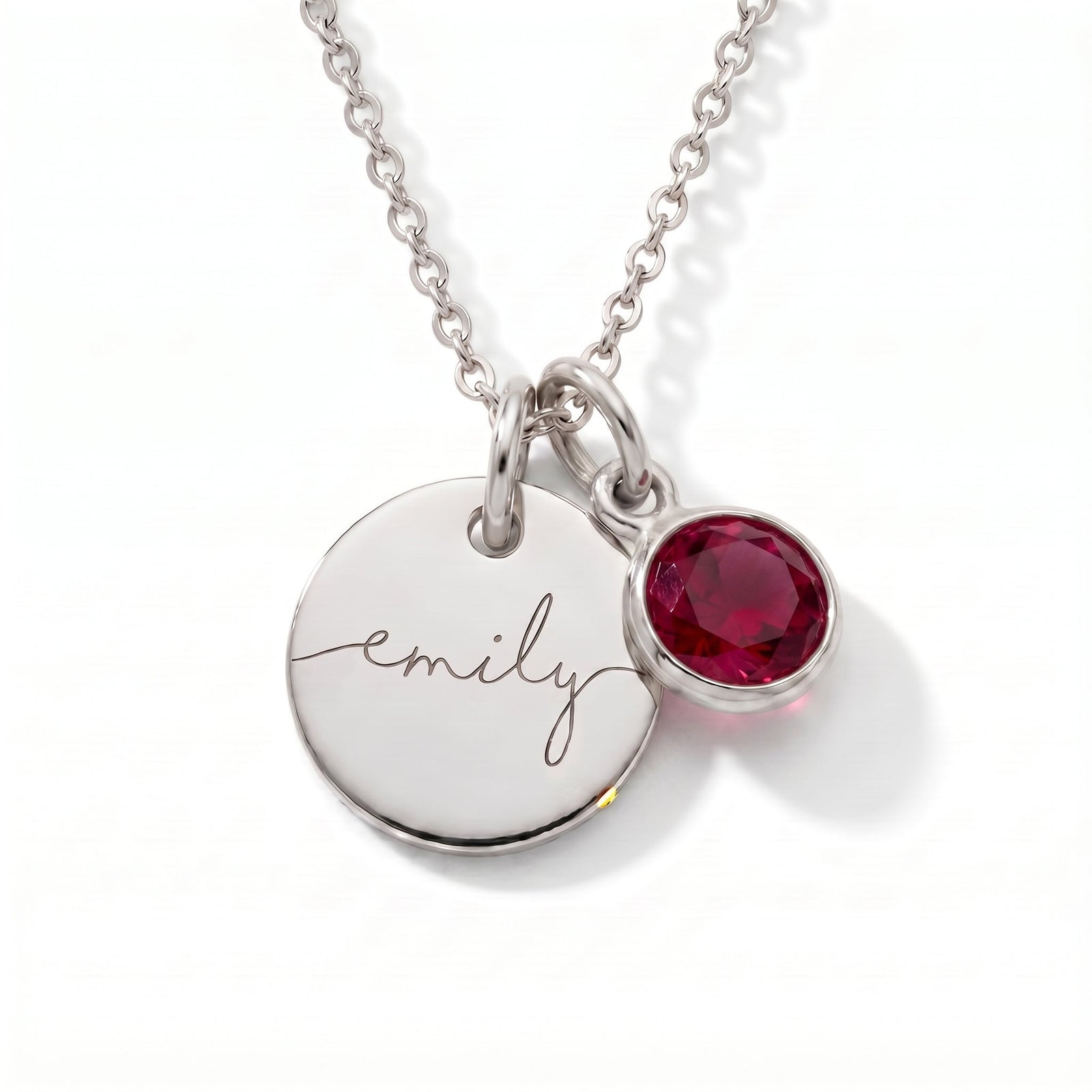Gepersonaliseerde naamketting met geboortesteen