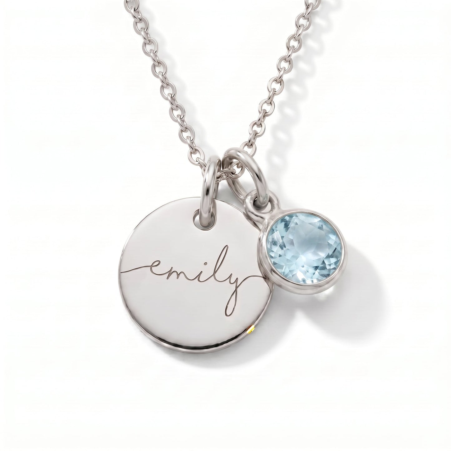 Gepersonaliseerde naamketting met geboortesteen