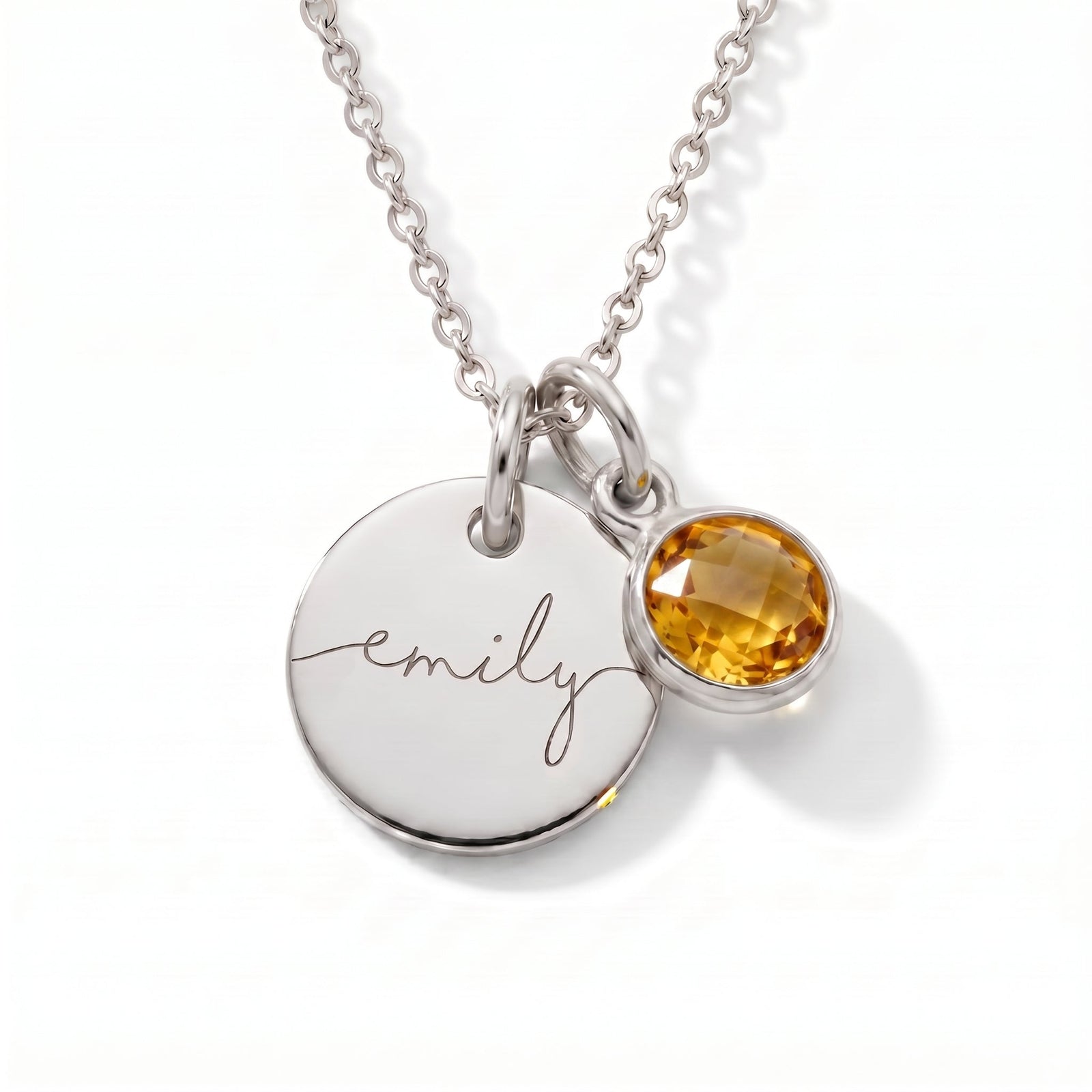 Gepersonaliseerde naamketting met geboortesteen