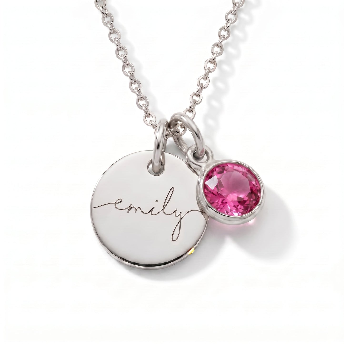 Gepersonaliseerde naamketting met geboortesteen