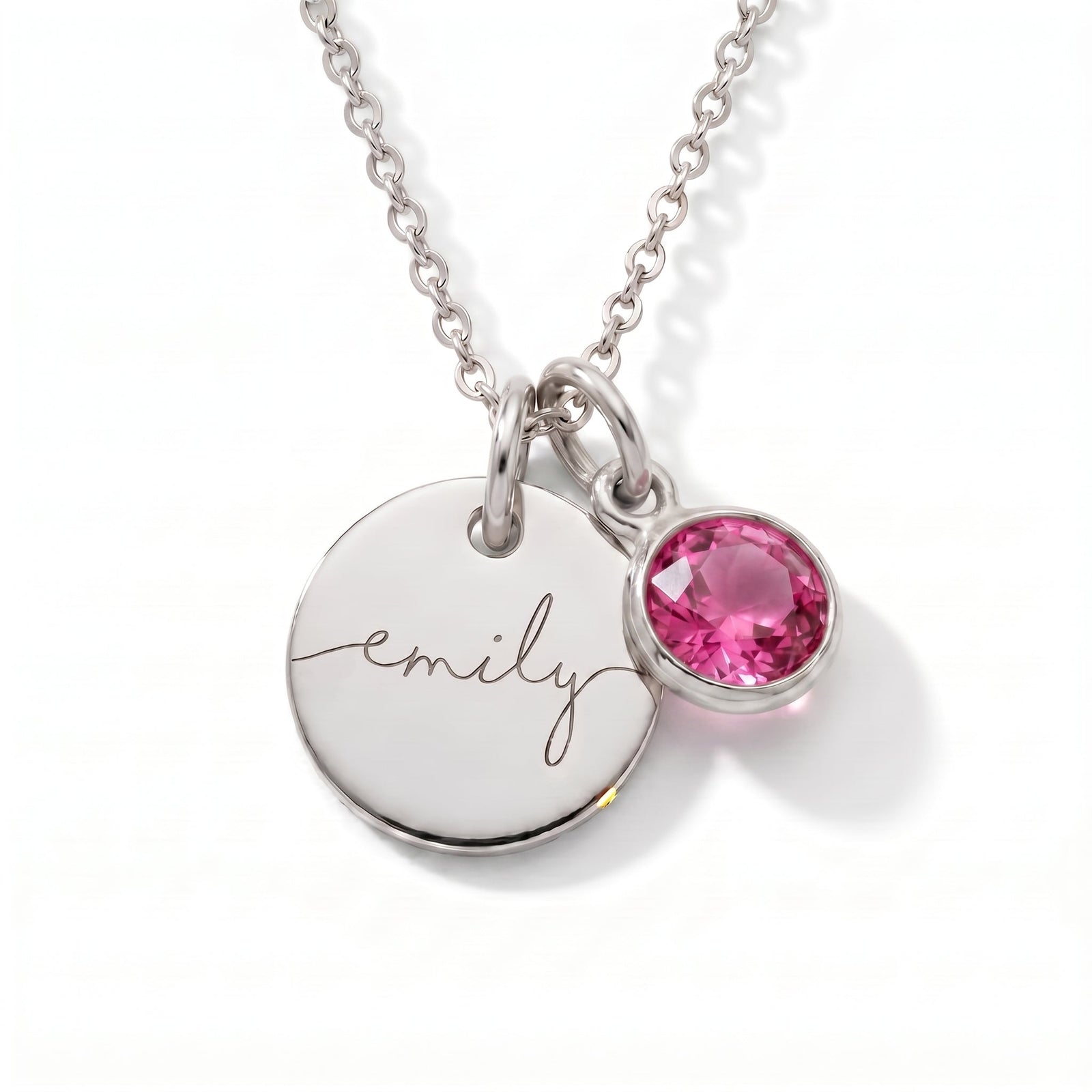 Gepersonaliseerde naamketting met geboortesteen