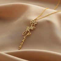 Geboorte Bloemen Naamketting