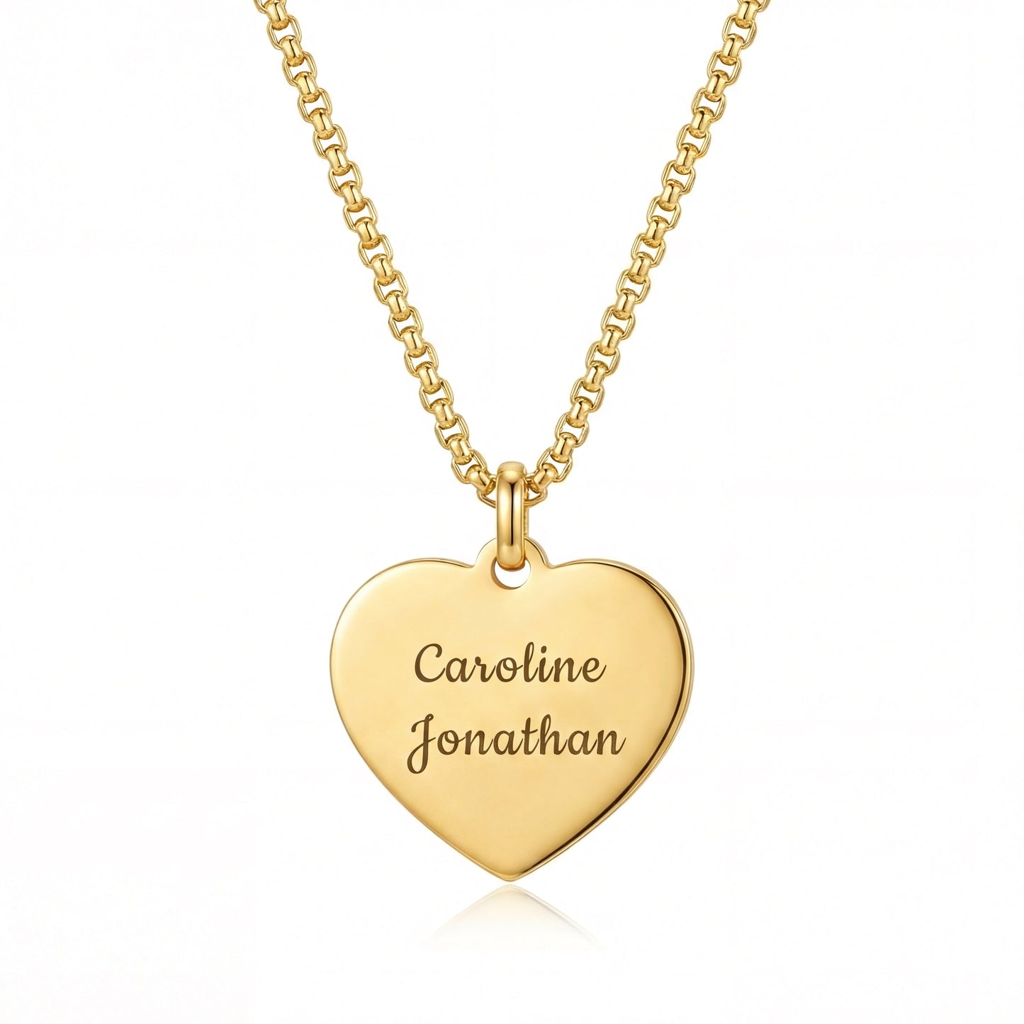 Hart ketting met persoonlijke gravure