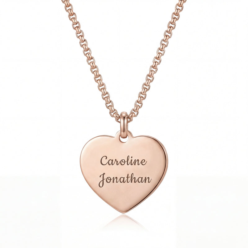 Hart ketting met persoonlijke gravure