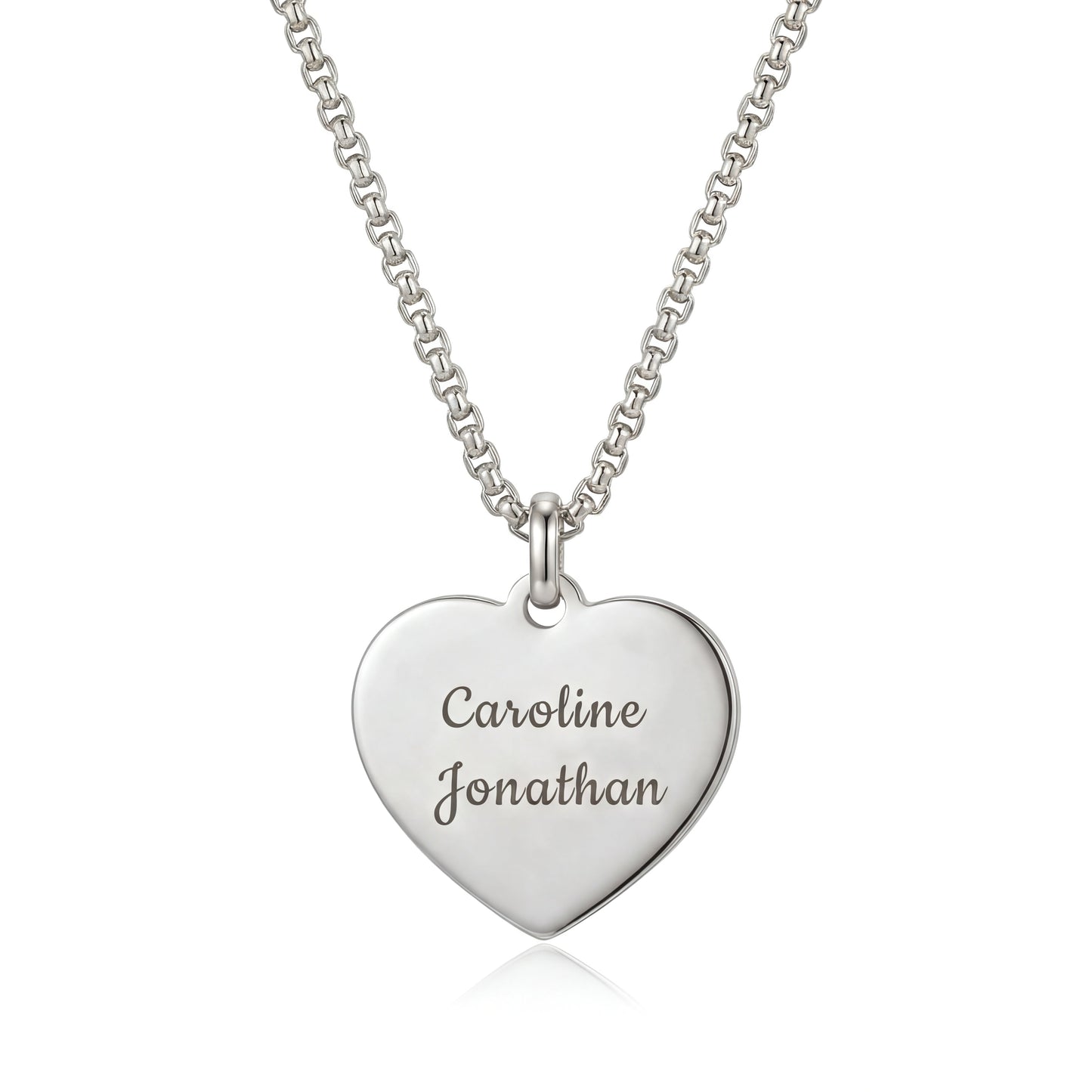 Hart ketting met persoonlijke gravure