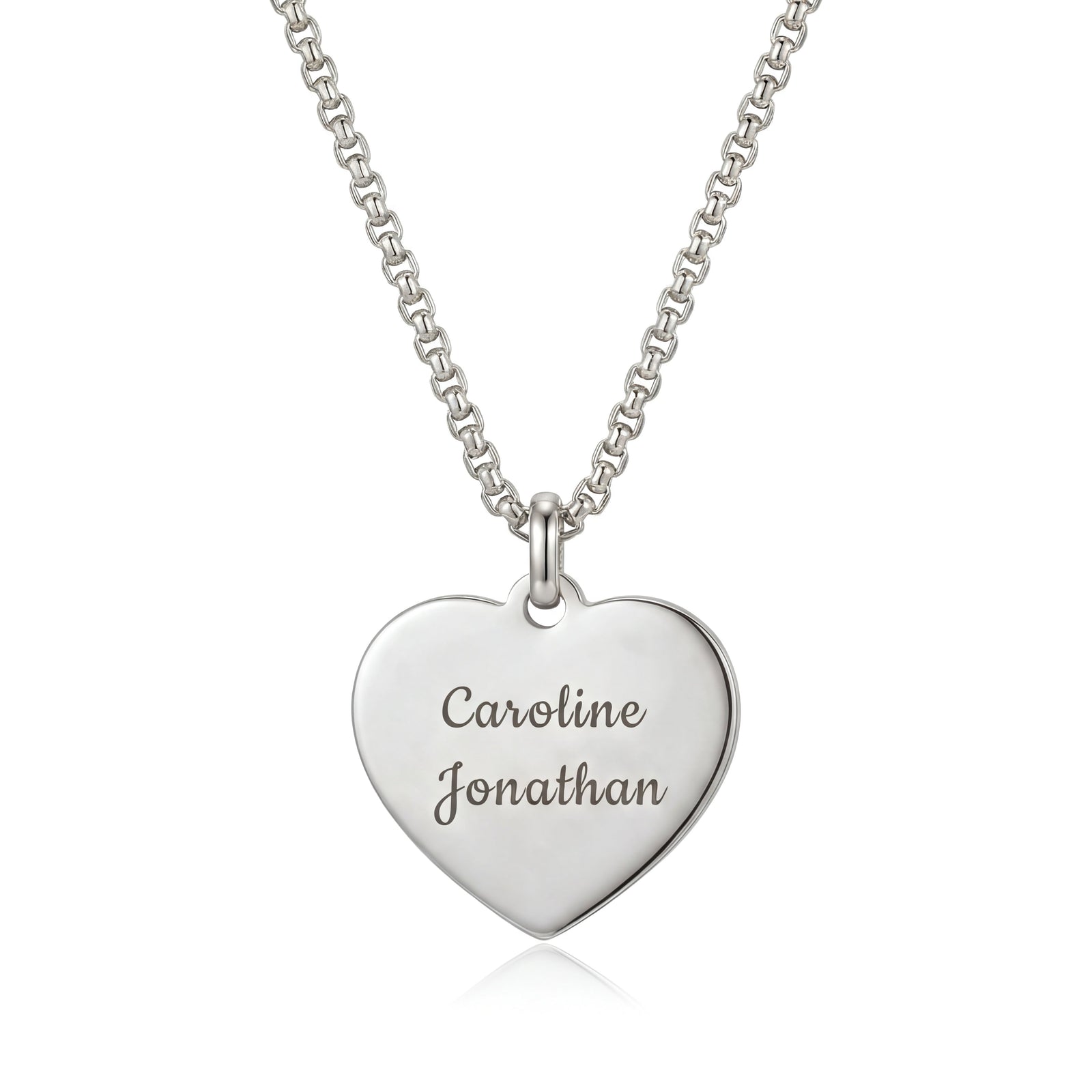 Hart ketting met persoonlijke gravure