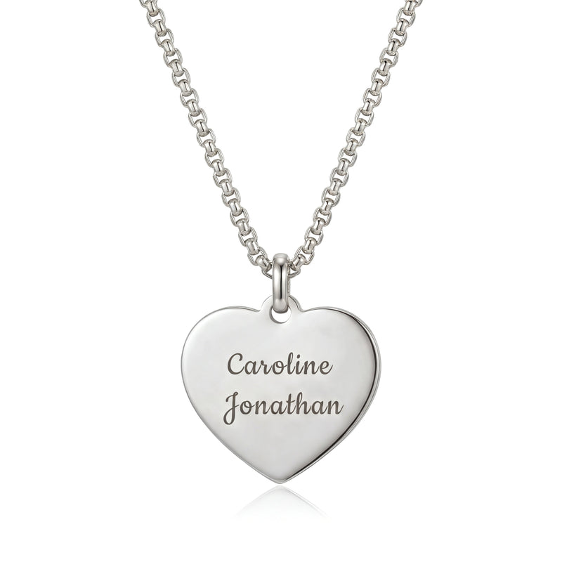 Hart ketting met persoonlijke gravure