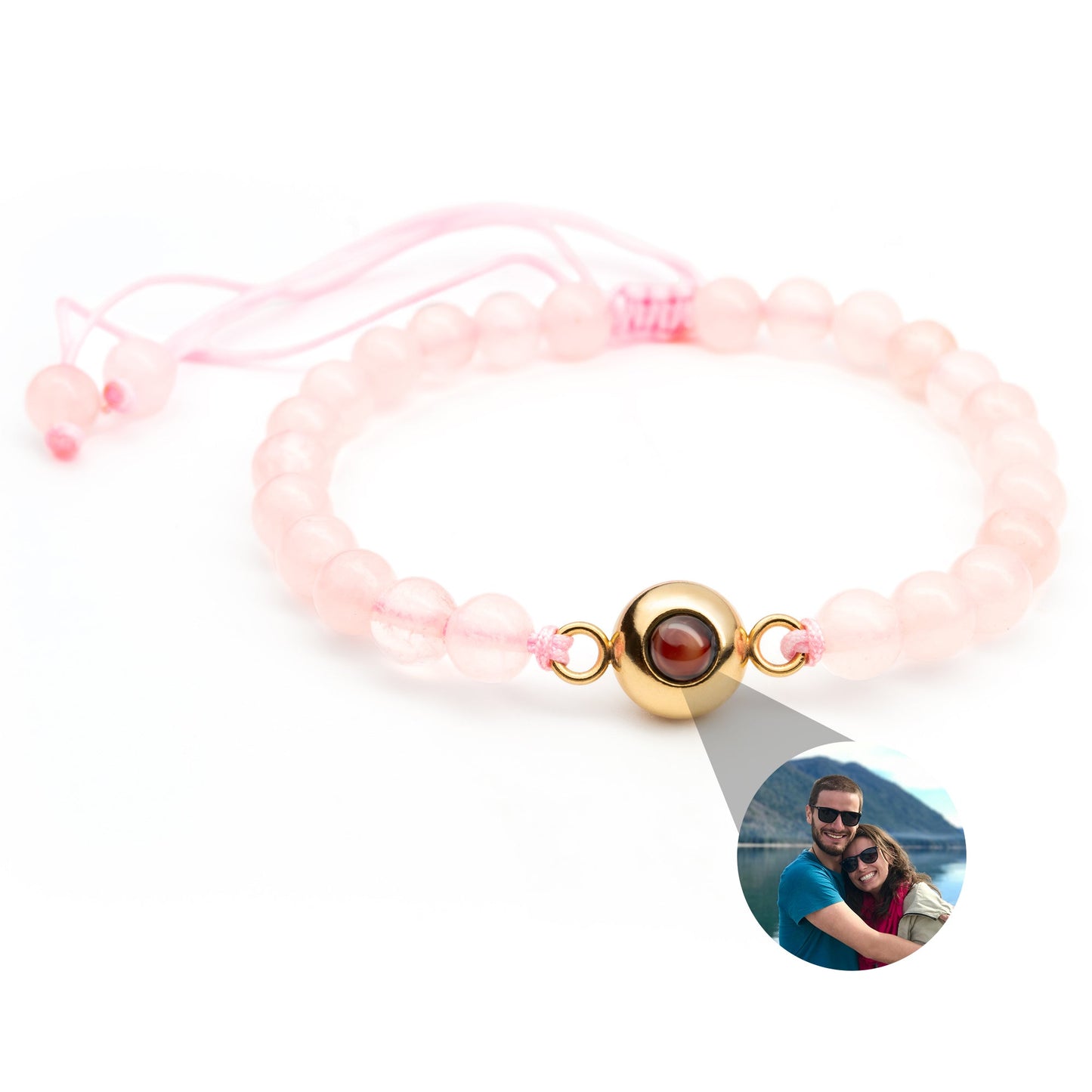 Gepersonaliseerde foto armband - Parels