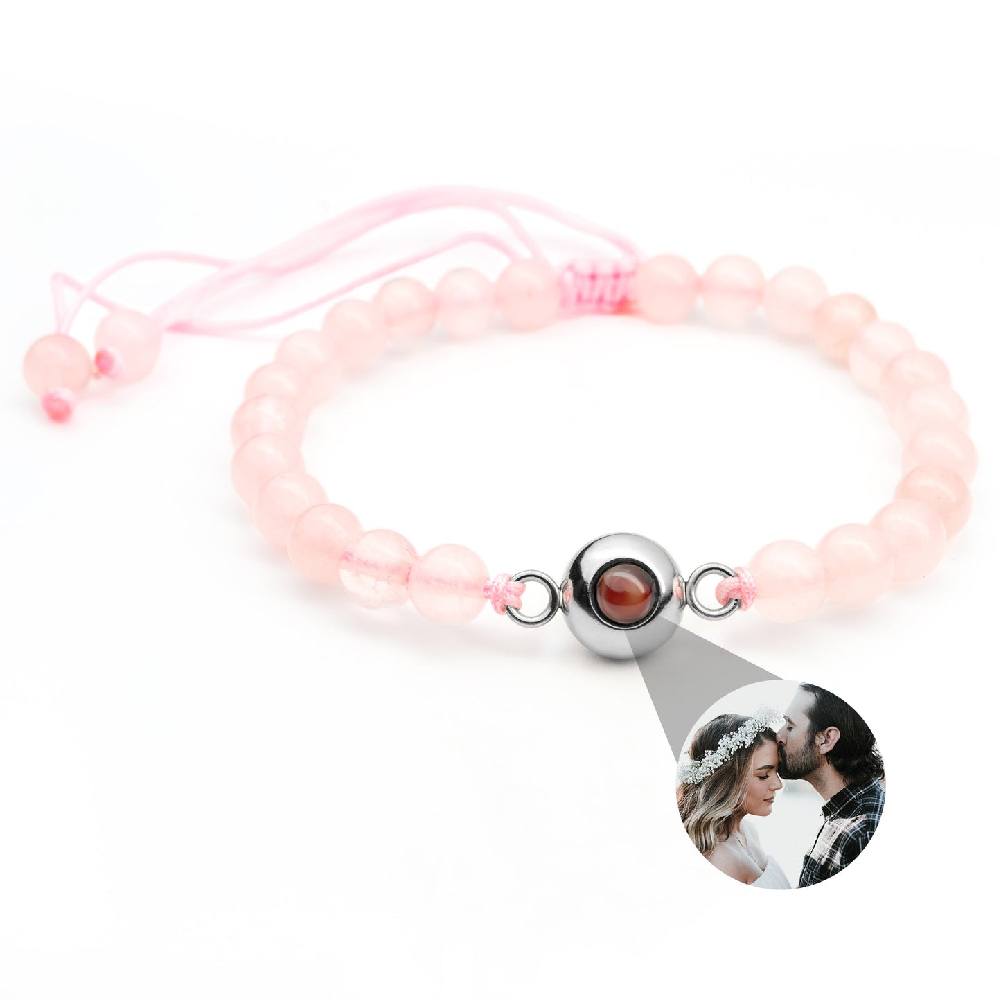 Gepersonaliseerde foto armband - Parels
