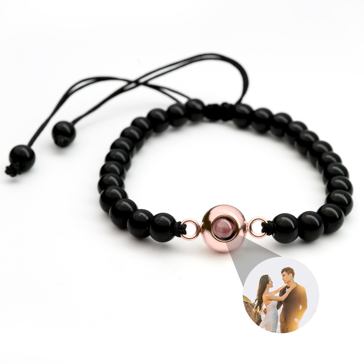 Gepersonaliseerde foto armband - Parels