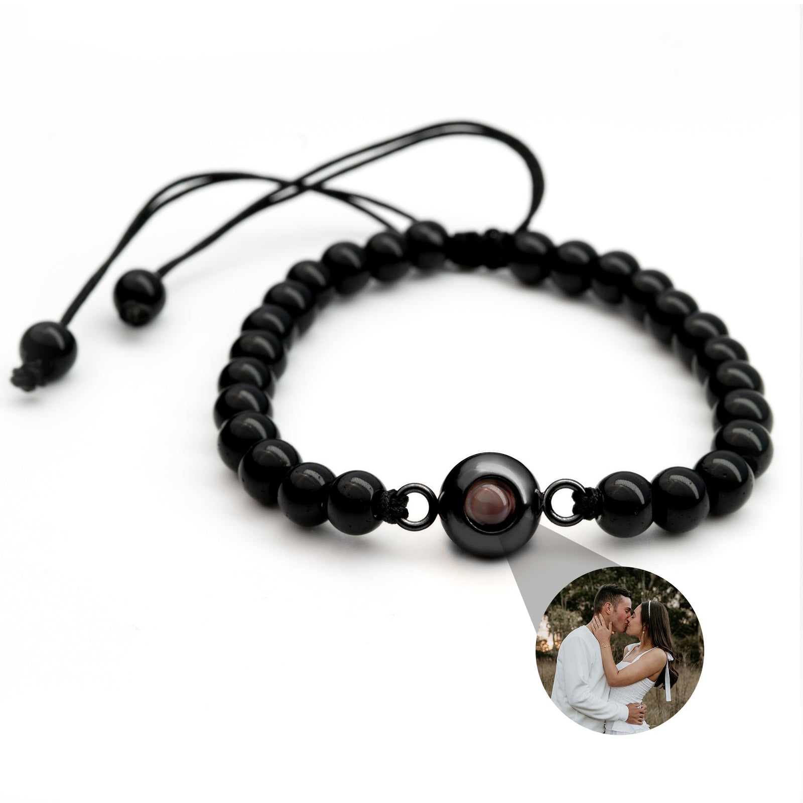 Gepersonaliseerde foto armband - Parels
