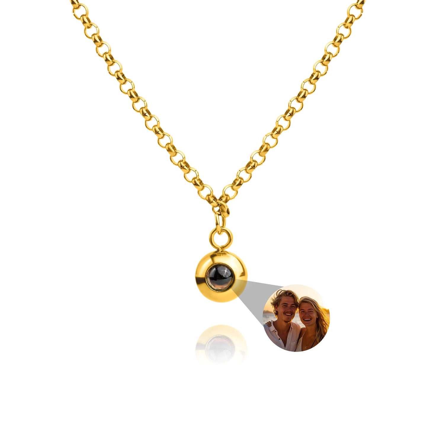 Fotoketting met je eigen foto - Rolo Chain