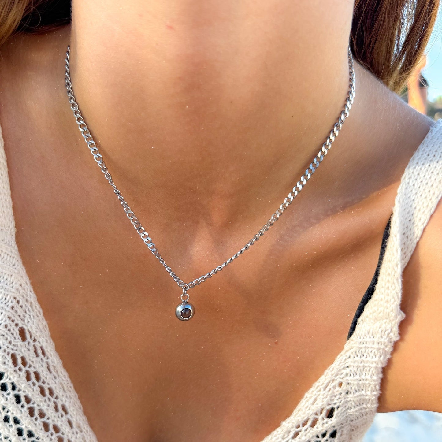Fotoketting met je eigen foto - Cubaanse Ketting