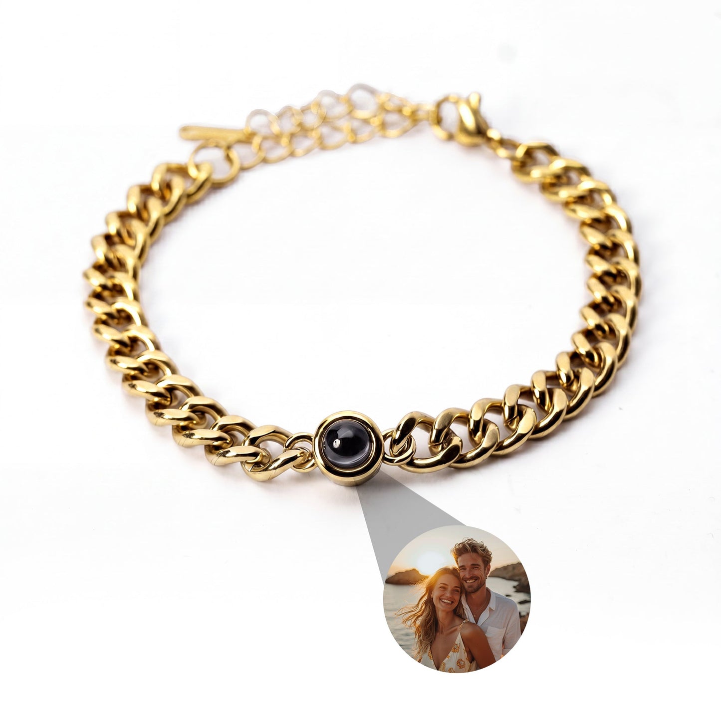 Foto armband met je eigen foto - Cubaanse Ketting