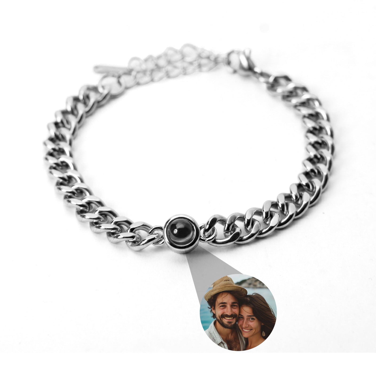 Foto armband met je eigen foto - Cubaanse Ketting
