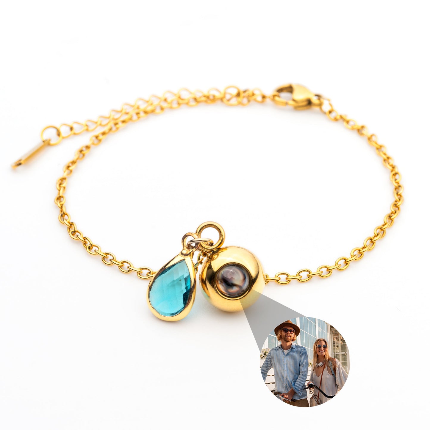 Foto armband met jouw foto - Geboortesteen