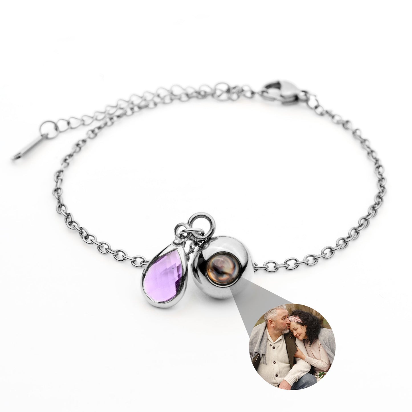 Foto armband met jouw foto - Geboortesteen