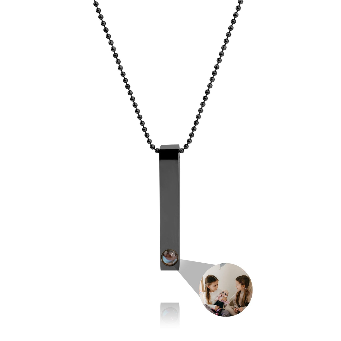 Fotoketting met je eigen foto - Staaf met bolletjesketting