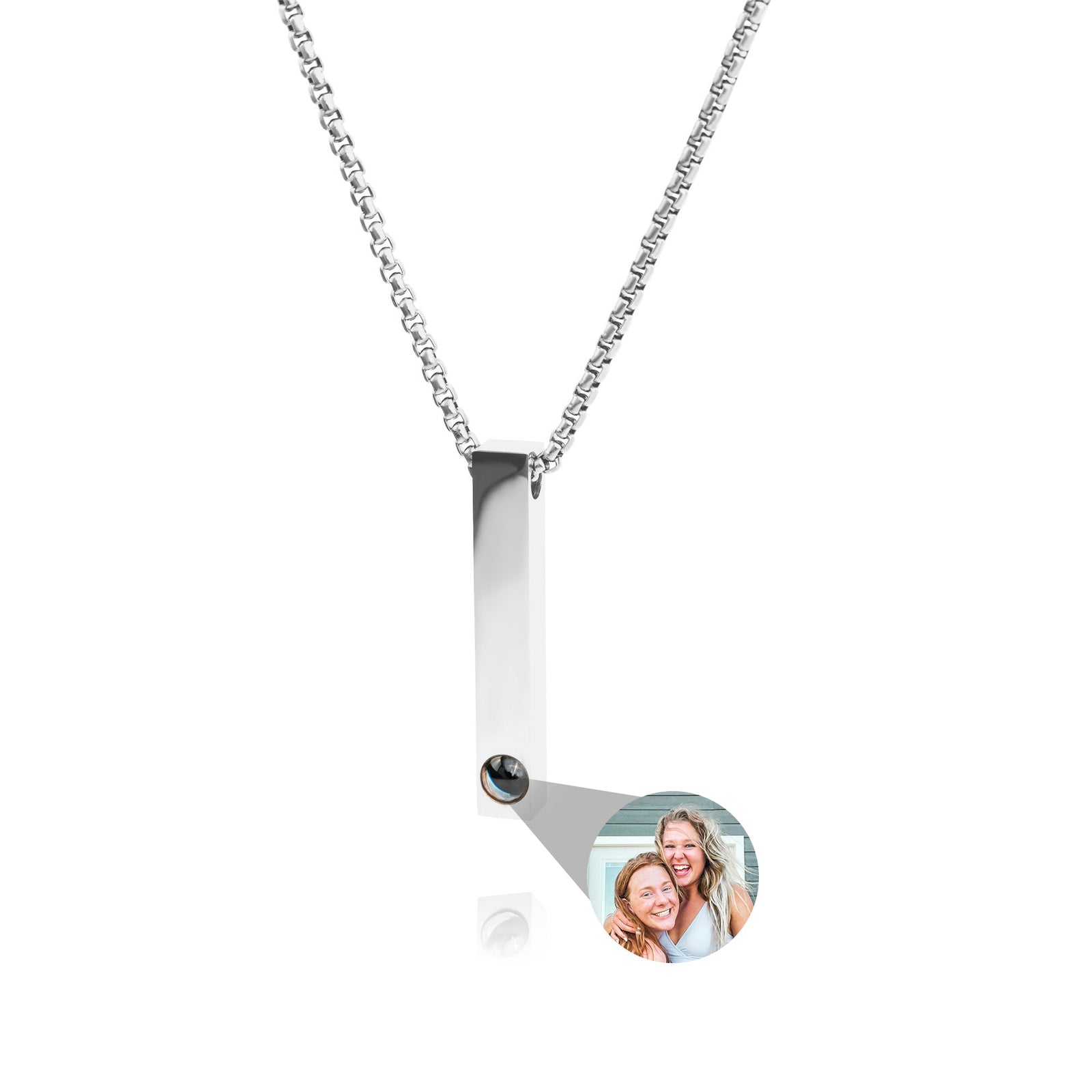 Fotoketting met je eigen foto - Staaf met boxketting