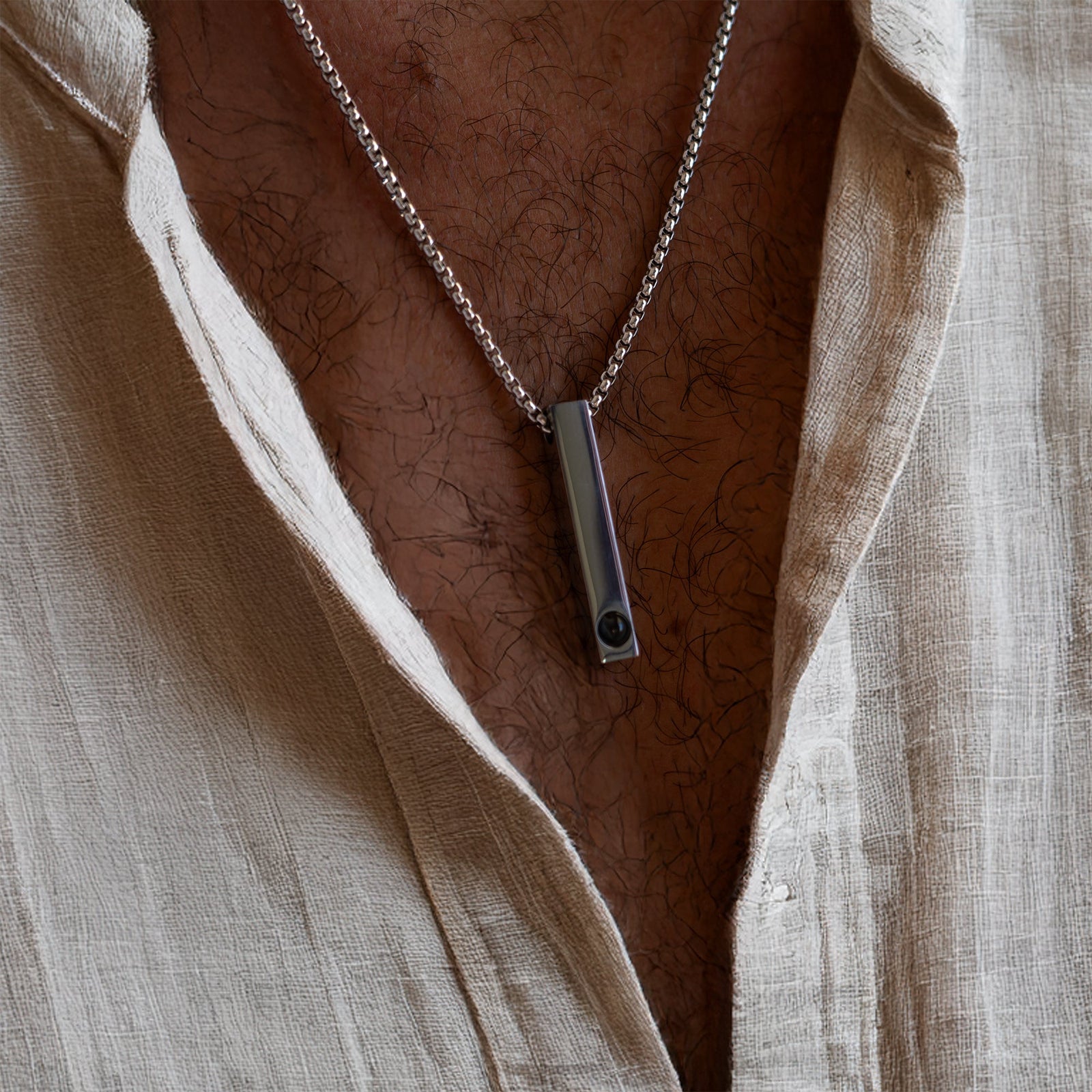 Fotoketting met je eigen foto - Staaf met boxketting