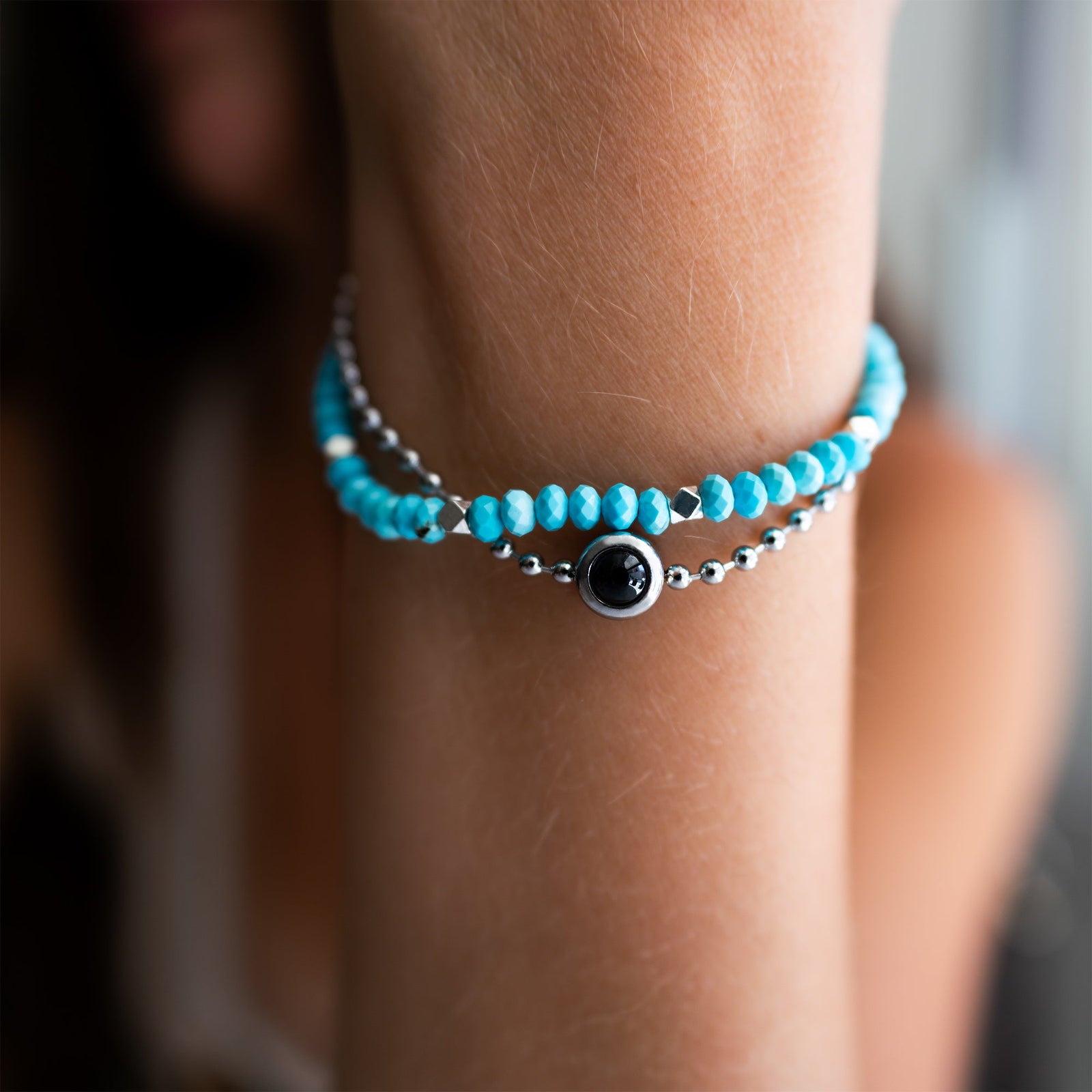 Foto armband met je eigen foto - kristal