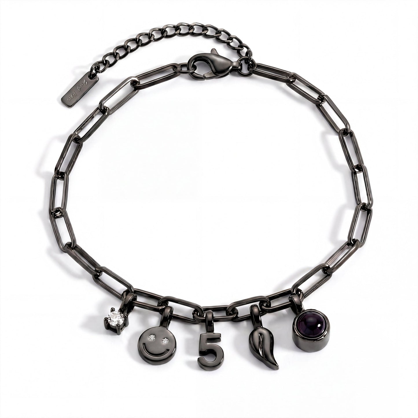Gepersonaliseerde Charm Armband - Paperclip