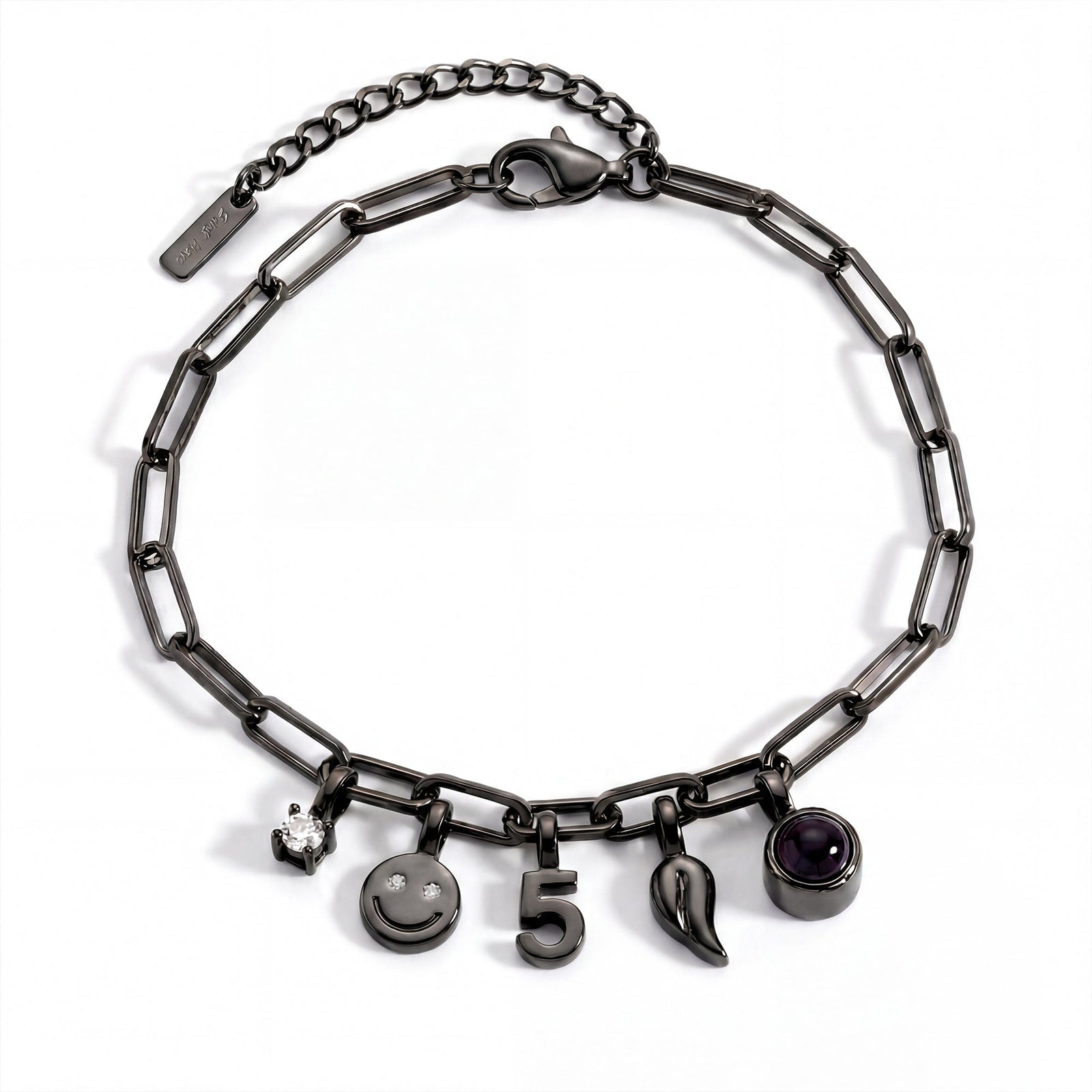 Gepersonaliseerde Charm Armband - Paperclip