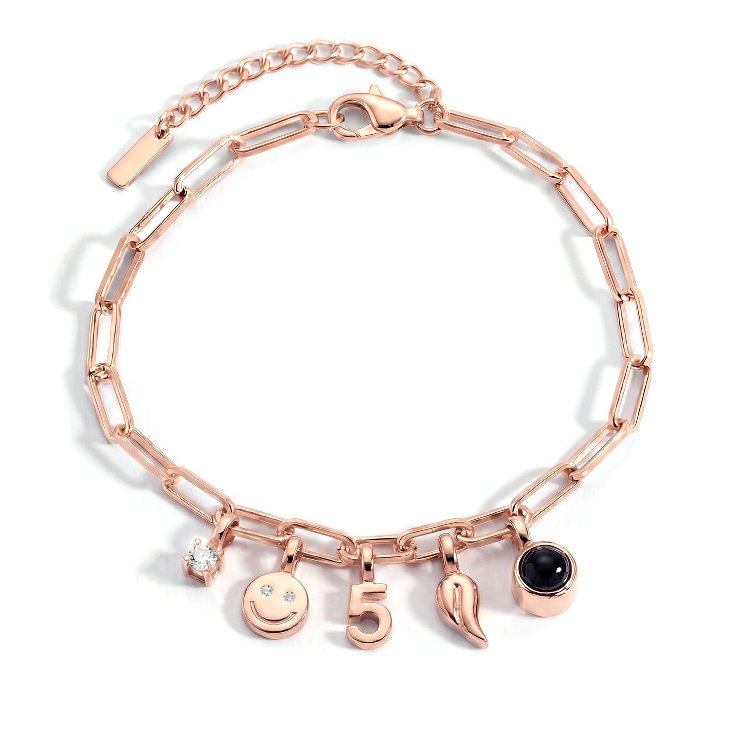 Gepersonaliseerde Charm Armband - Paperclip