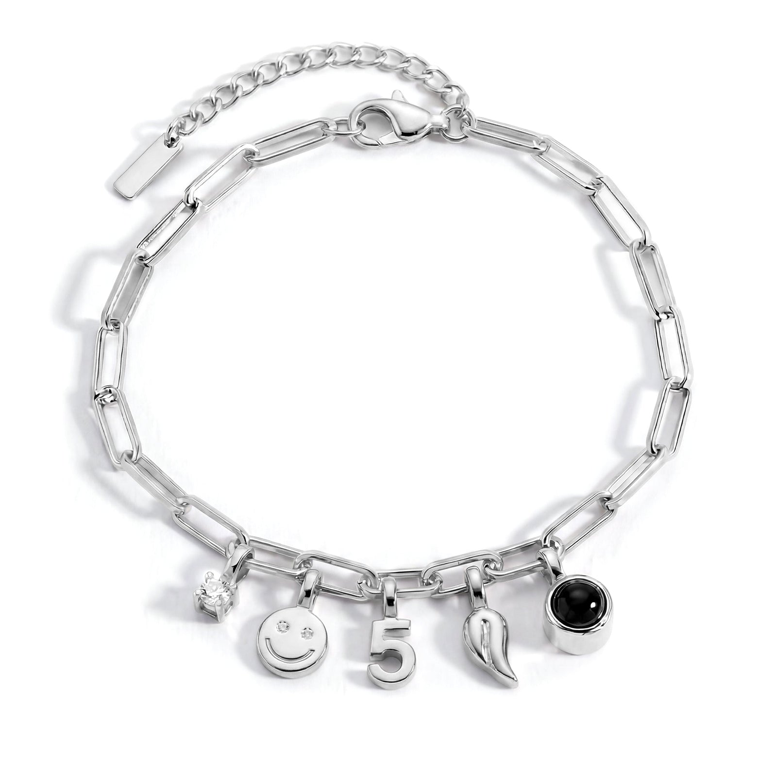 Gepersonaliseerde Charm Armband - Paperclip