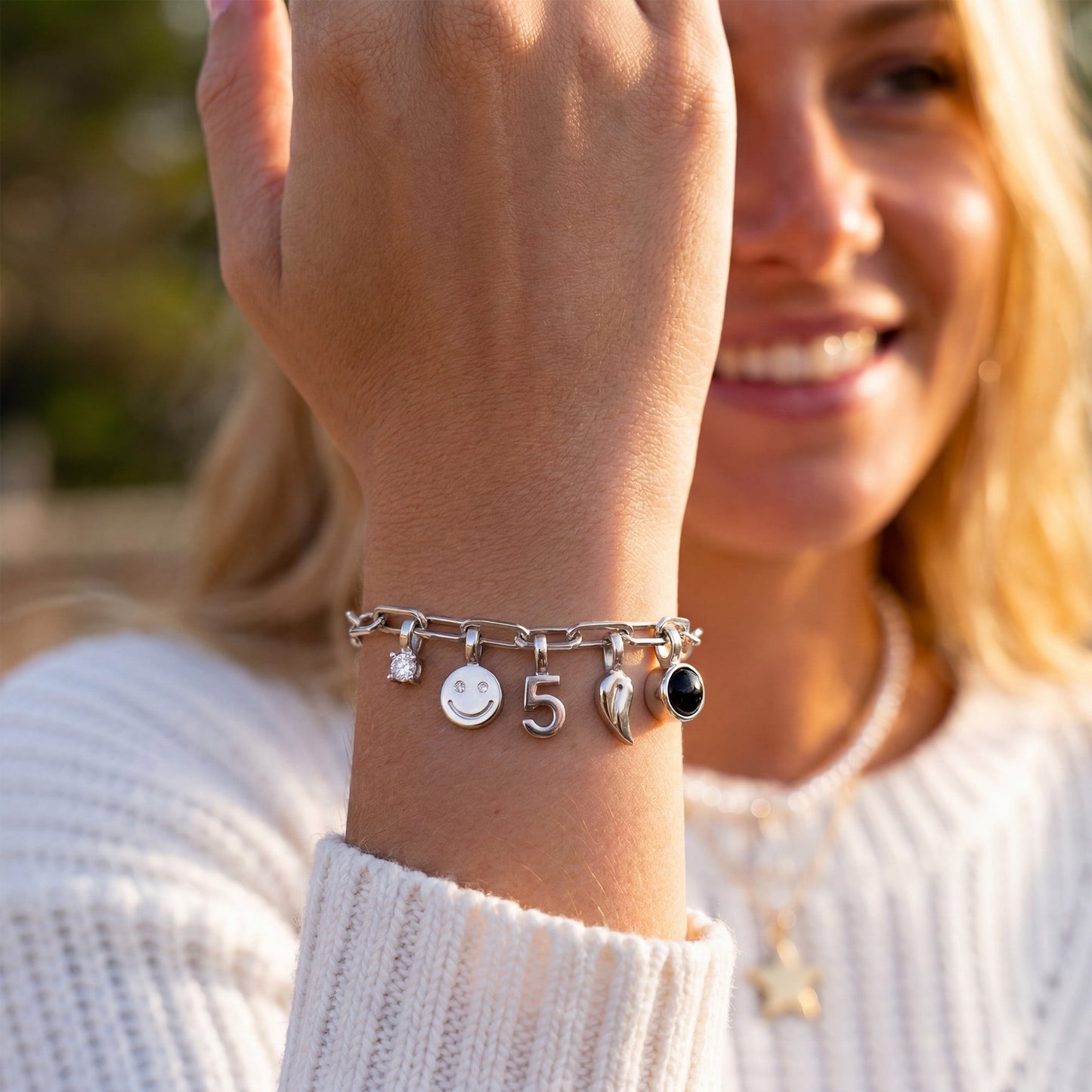 Gepersonaliseerde Charm Armband - Paperclip