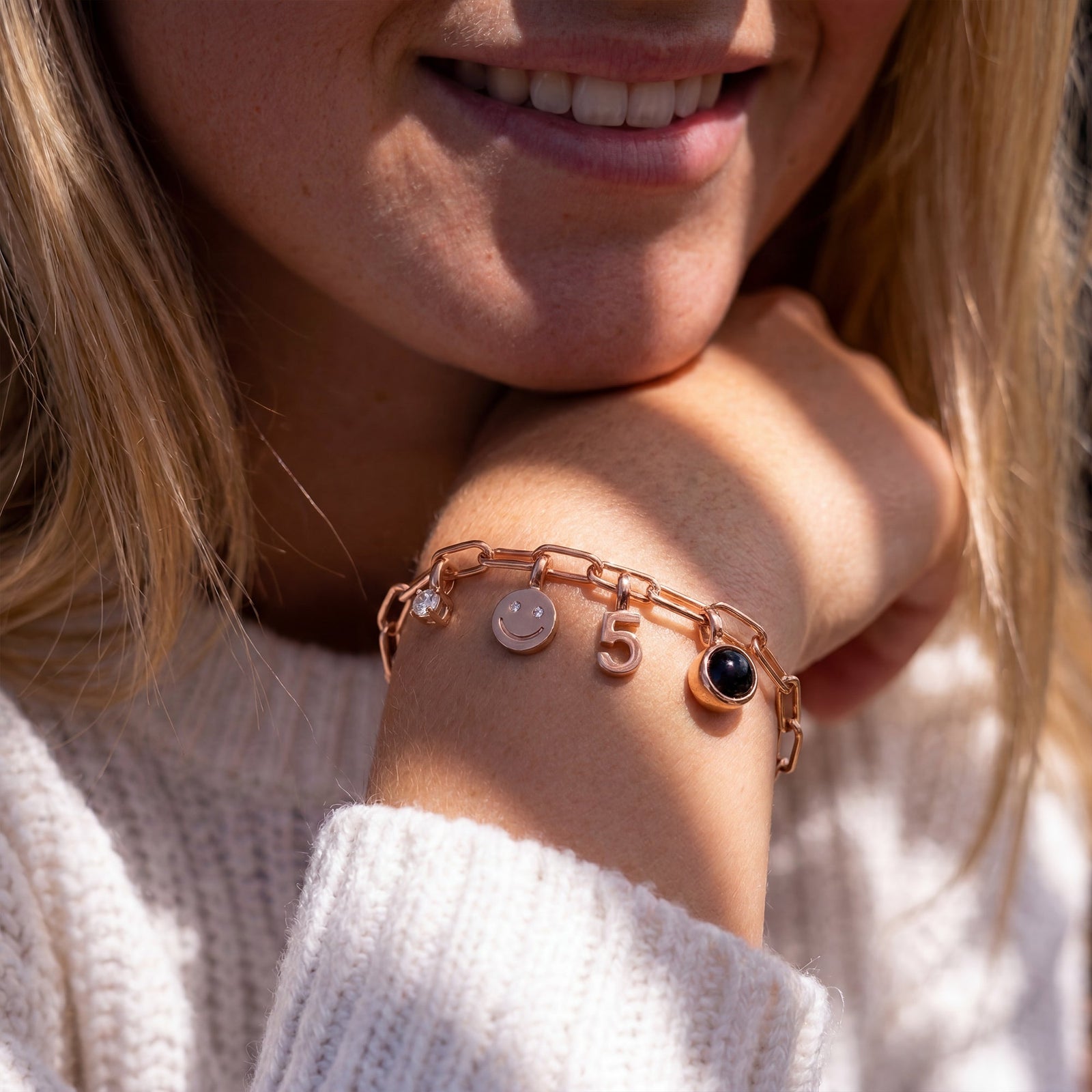 Gepersonaliseerde Charm Armband - Paperclip