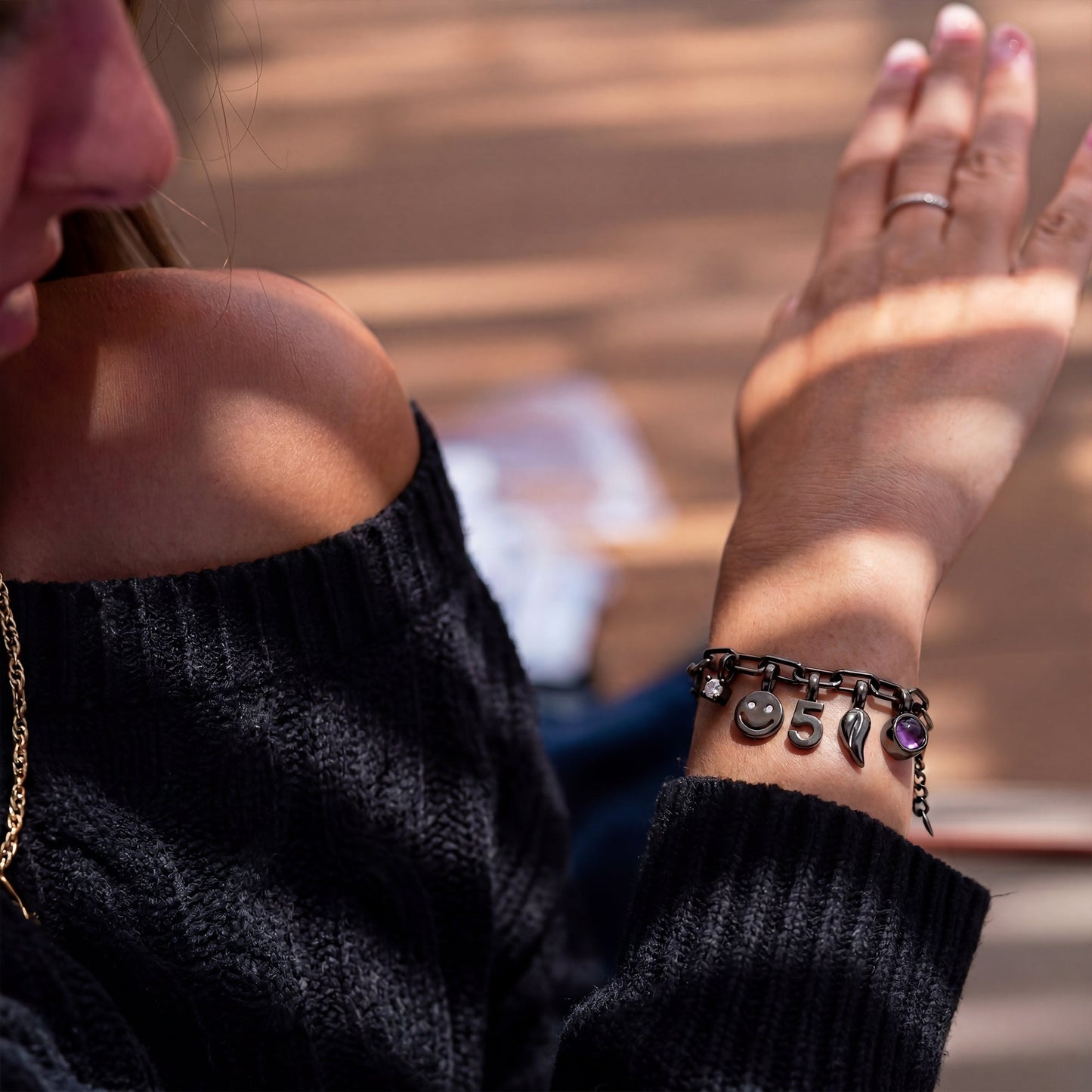 Gepersonaliseerde Charm Armband - Paperclip