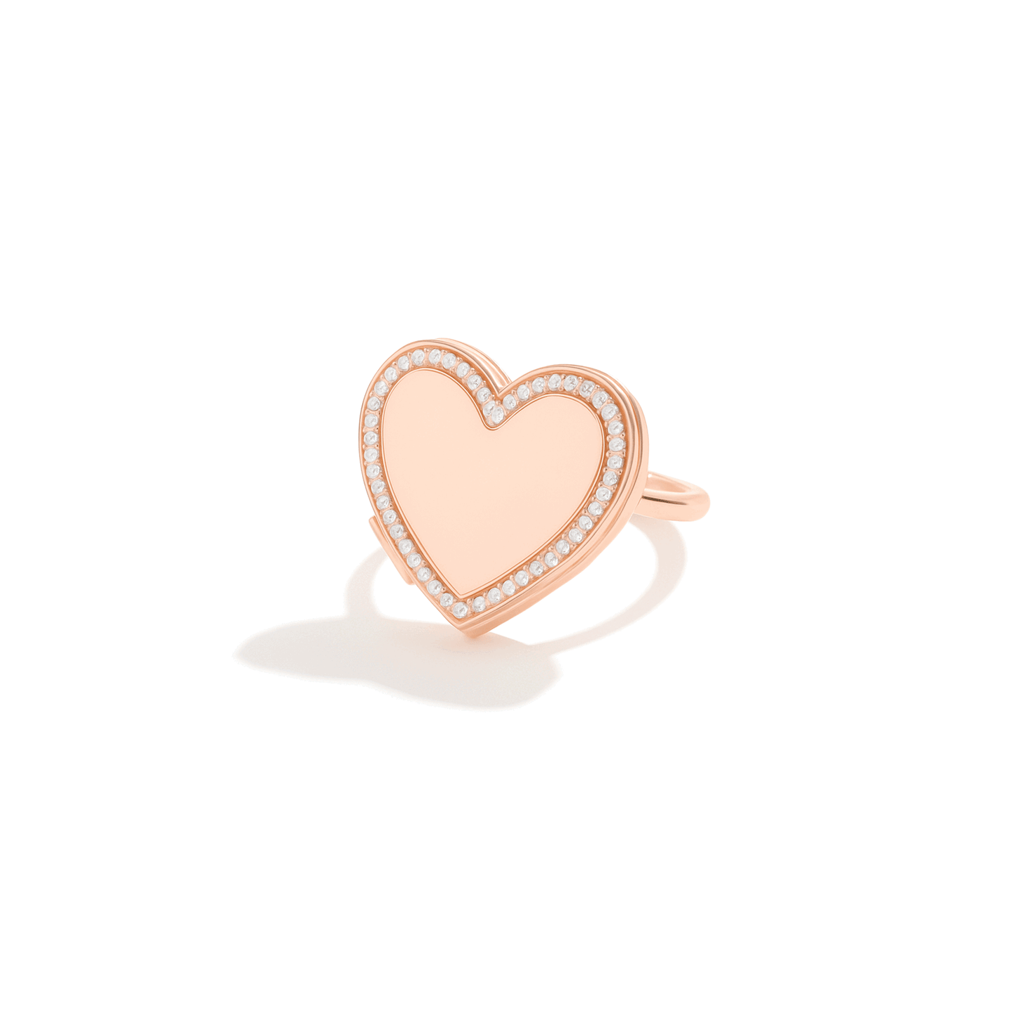 Medaillon Ring met Foto - Hart