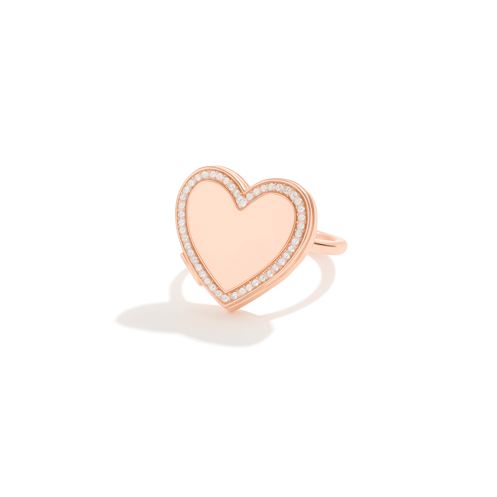 Medaillon Ring met Foto - Hart