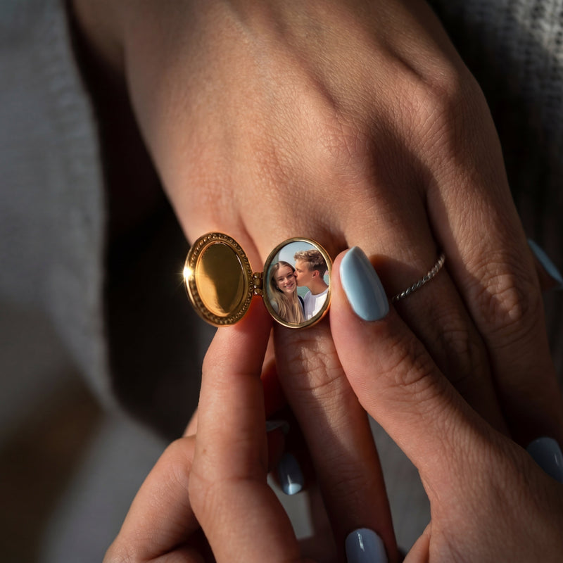 Medaillon Ring met Foto - Ovaal