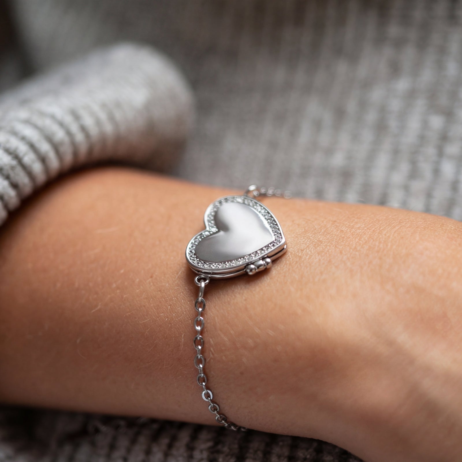 Medaillon Armband met Foto - Hart