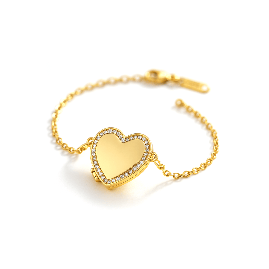 Medaillon Armband met Foto - Hart