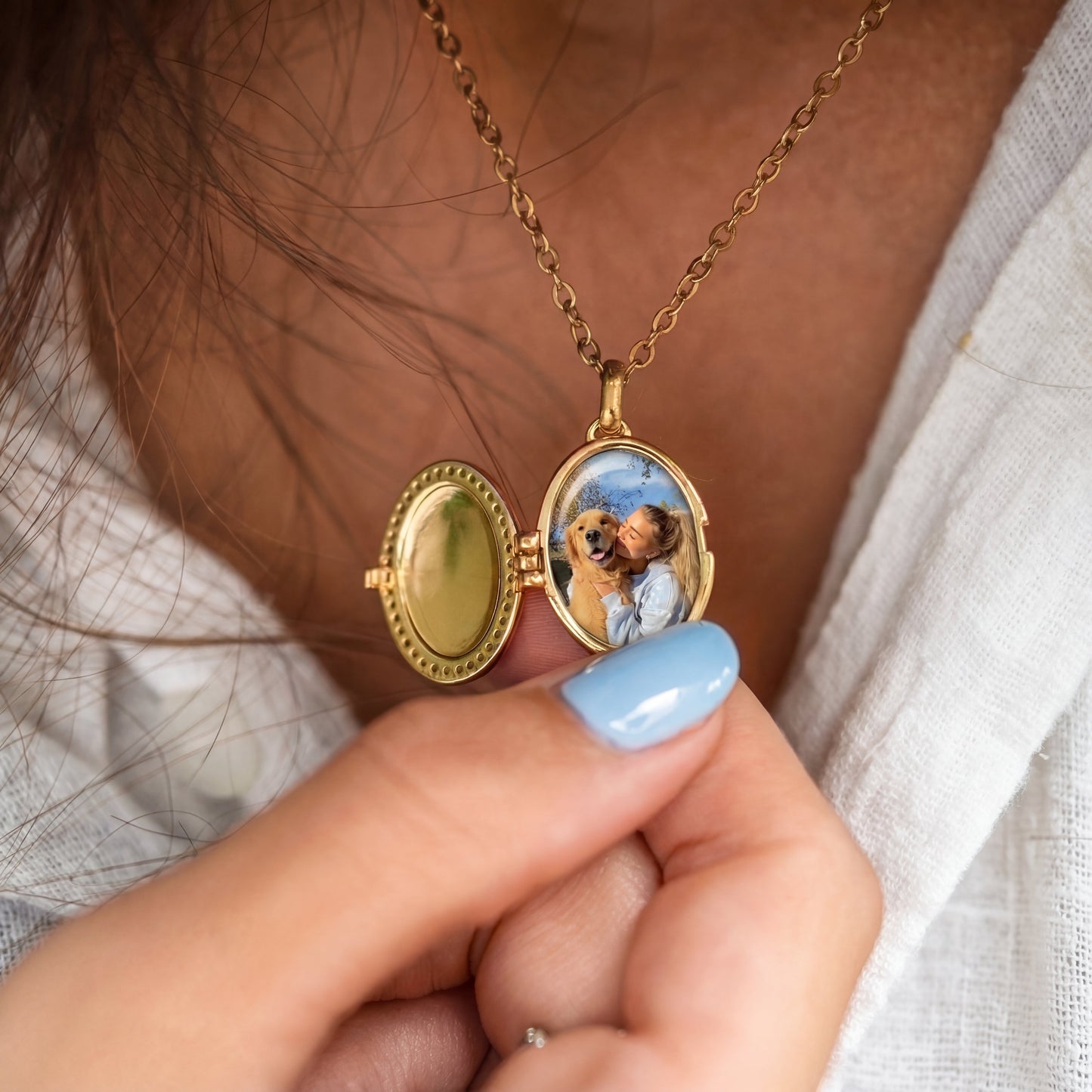 Medaillon Ketting met Foto - Ovaal