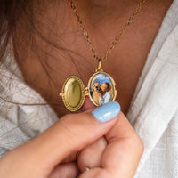Medaillon Ketting met Foto - Ovaal