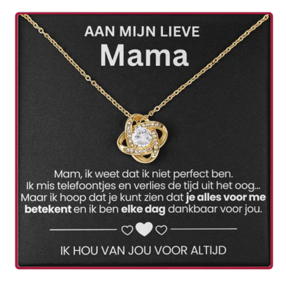Rozenbox met een liefdeketting voor mama