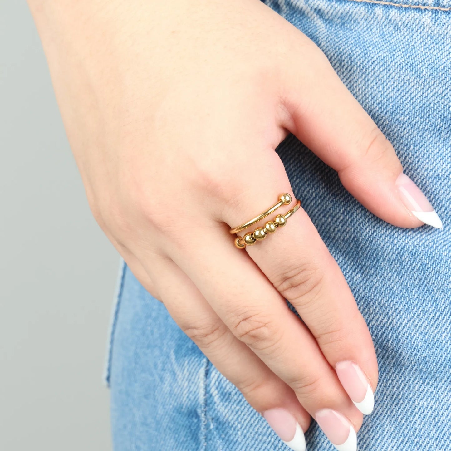 Wave Bead Ring