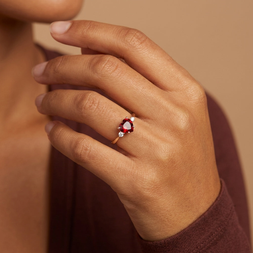 Ruby rode edelsteen ring