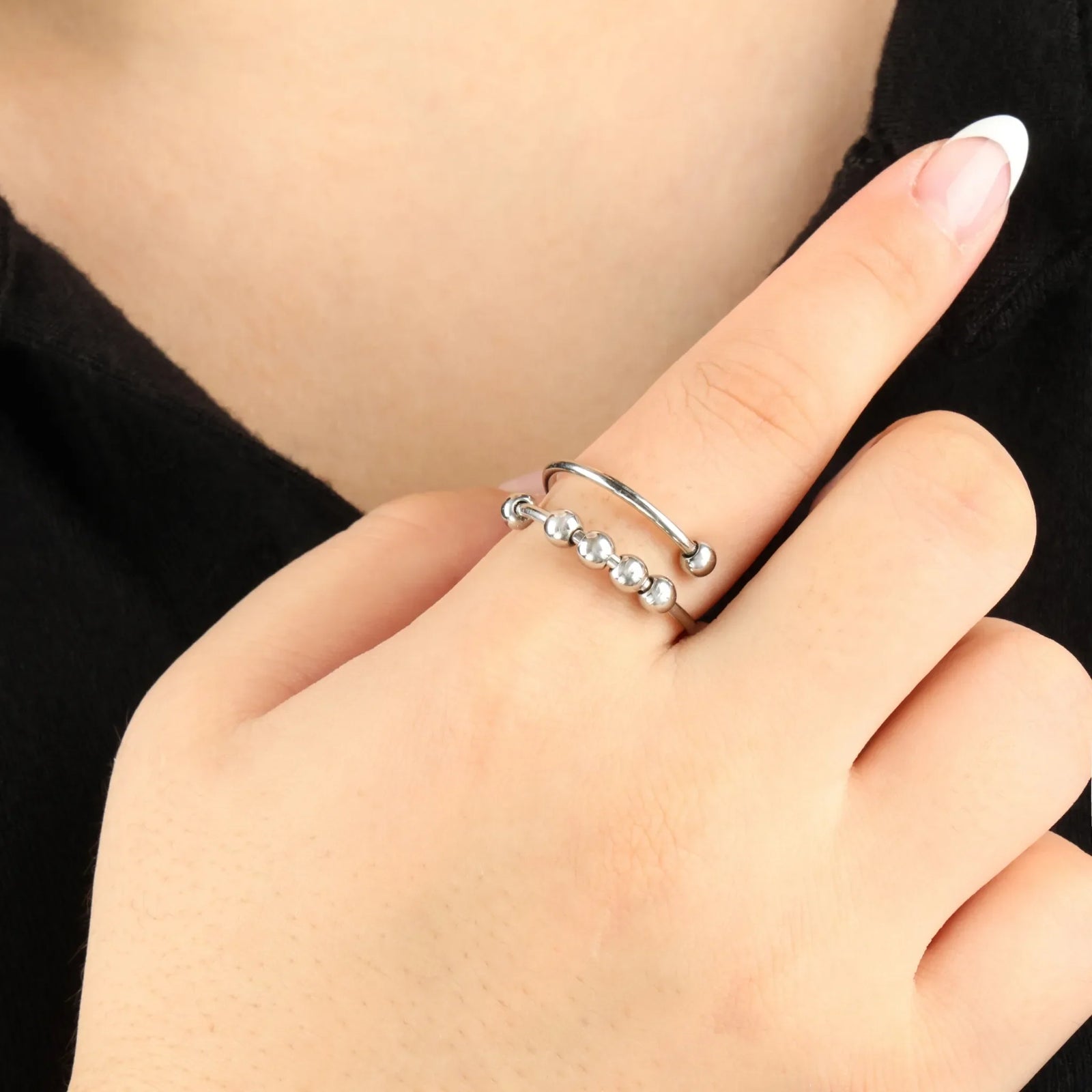 Wave Bead Ring