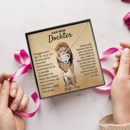 LOTTE liefdesknoop ketting voor je dochter, trots op jou
